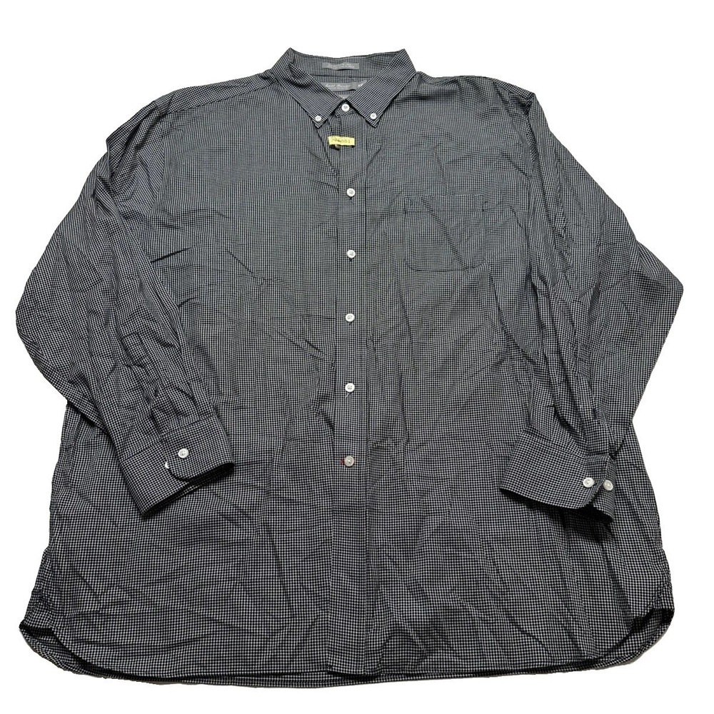 Daniel Cremieux Signature Collection Men 2XL Plaid Button Down Shirt LinenCotton